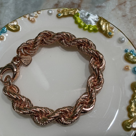 Vintage Milor Bronzo Italia Rope Bracelet 7” | Rose Gold Tone | Signed - Picture 3 of 4
